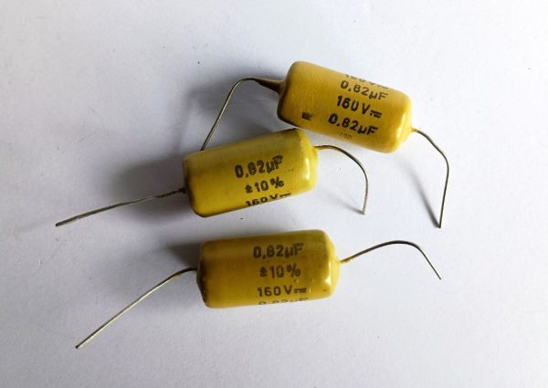NOS Philips / Mullard Mustard Cap 0.82uf 160v
