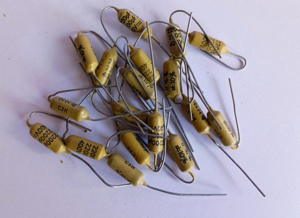 NOS Philips / Mullard Mustard Cap 2200pf  .0022uf   400v