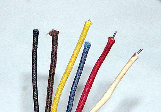 Vintage Cloth Covered Wire- Blue